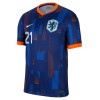 Conjunto (Camiseta+Pantalón Corto) Países Bajos Frenkie de Jong 21 Segunda Equipación Euro 2024 - Niño